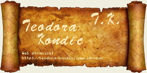 Teodora Kondić vizit kartica